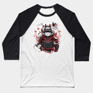 samurai cat Baseball T-Shirt